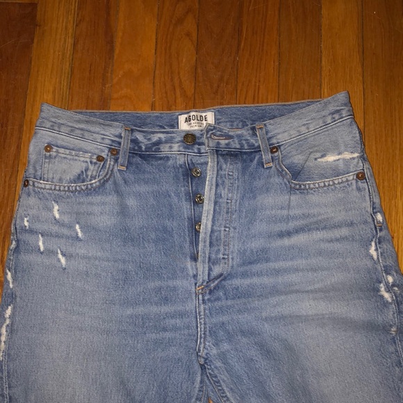 agolde riley blue rock